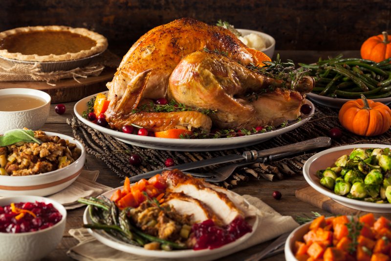 Traditional Thanksgiving spread